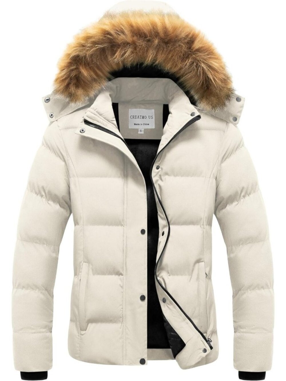 Cozy Women's Winter Jacket - Warm Quilted Puffy Coat, Waterproof, Removable Hood